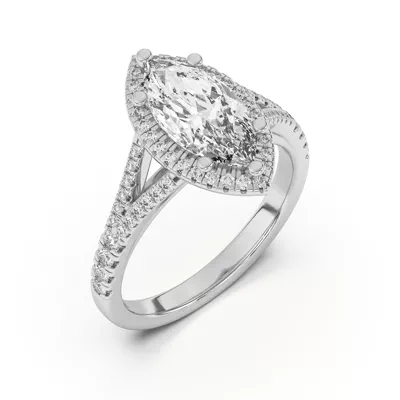 Clarissa Split Shank Halo Engagement Ring
