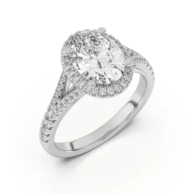 Clarissa Split Shank Halo Engagement Ring