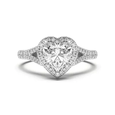 Clarissa Split Shank Halo Engagement Ring