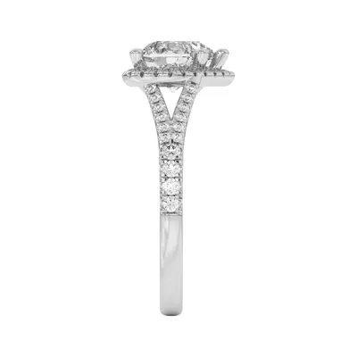 Clarissa Split Shank Halo Engagement Ring