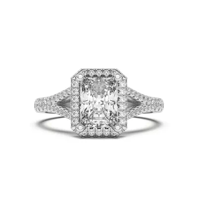 Clarissa Split Shank Halo Engagement Ring