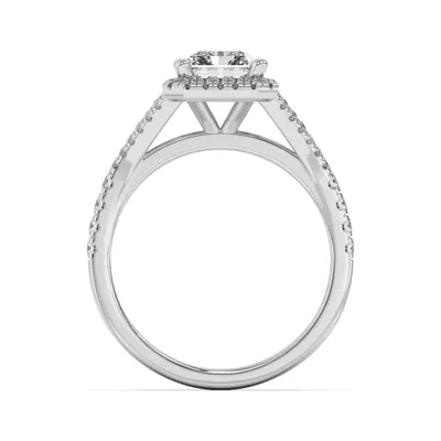 Clarissa Split Shank Halo Engagement Ring