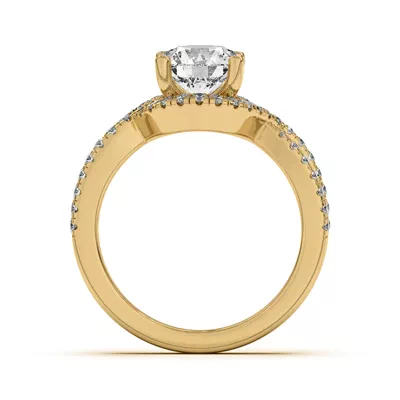 Desiree Crossover Floating Halo Engagement Ring