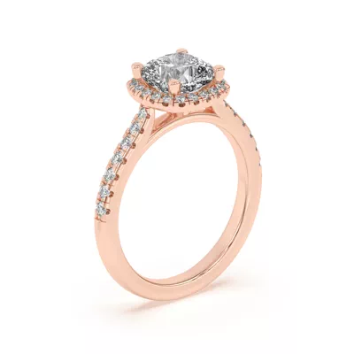Estelle Classic Pavé Cathedral Halo Engagement Ring