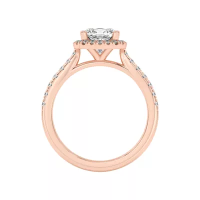 Estelle Classic Pavé Cathedral Halo Engagement Ring