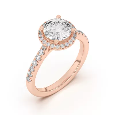Estelle Classic Pavé Cathedral Halo Engagement Ring