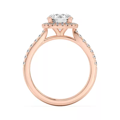 Estelle Classic Pavé Cathedral Halo Engagement Ring