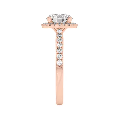Estelle Classic Pavé Cathedral Halo Engagement Ring