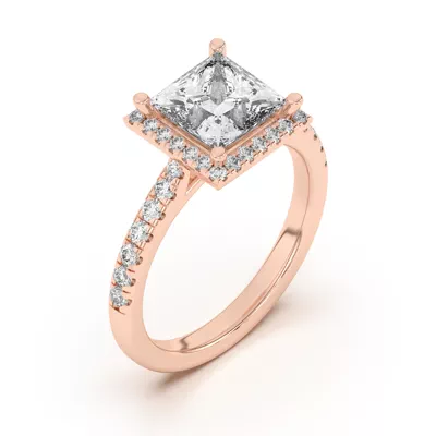 Estelle Classic Pavé Cathedral Halo Engagement Ring