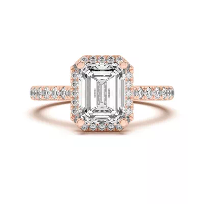 Estelle Classic Pavé Cathedral Halo Engagement Ring