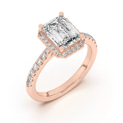 Estelle Classic Pavé Cathedral Halo Engagement Ring