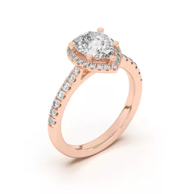 Estelle Classic Pavé Cathedral Halo Engagement Ring
