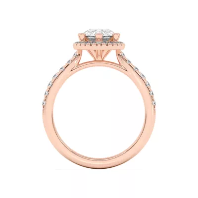 Estelle Classic Pavé Cathedral Halo Engagement Ring