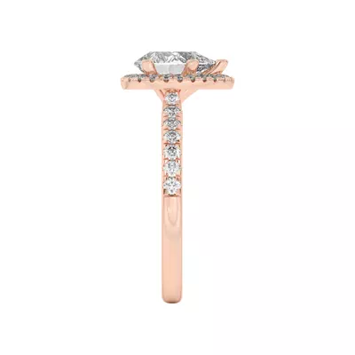 Estelle Classic Pavé Cathedral Halo Engagement Ring