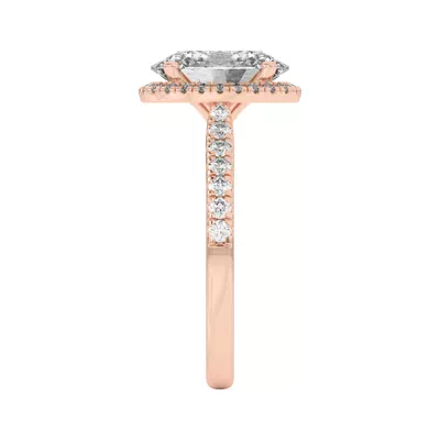Estelle Classic Pavé Cathedral Halo Engagement Ring