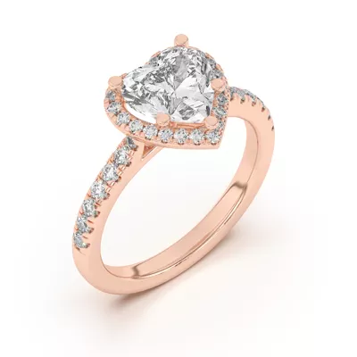 Estelle Classic Pavé Cathedral Halo Engagement Ring