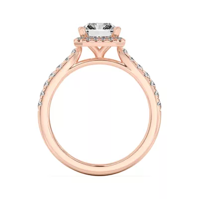 Estelle Classic Pavé Cathedral Halo Engagement Ring