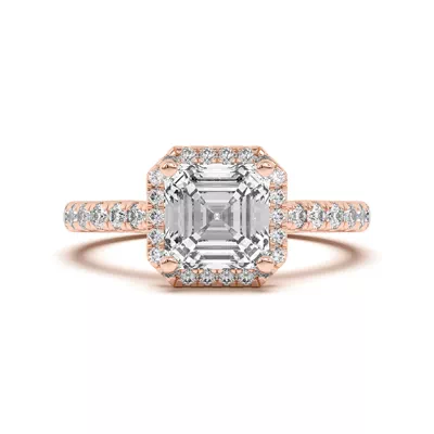 Estelle Classic Pavé Cathedral Halo Engagement Ring