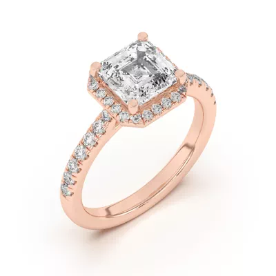 Estelle Classic Pavé Cathedral Halo Engagement Ring