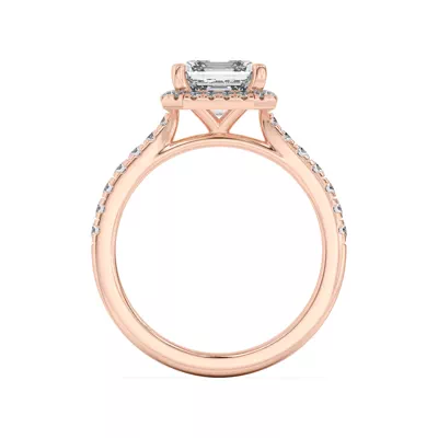 Estelle Classic Pavé Cathedral Halo Engagement Ring