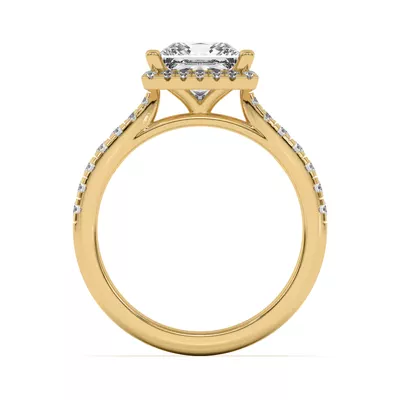 Estelle Classic Pavé Cathedral Halo Engagement Ring