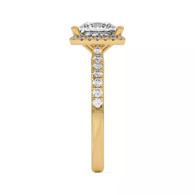 Estelle Classic Pavé Cathedral Halo Engagement Ring