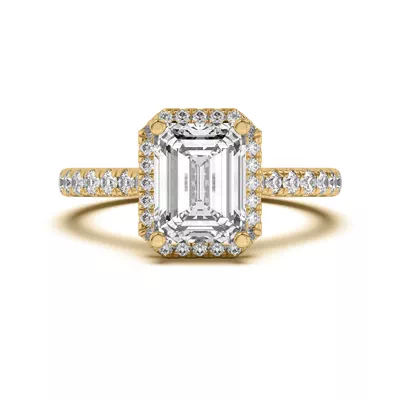 Estelle Classic Pavé Cathedral Halo Engagement Ring