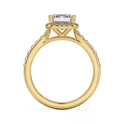 Estelle Classic Pavé Cathedral Halo Engagement Ring