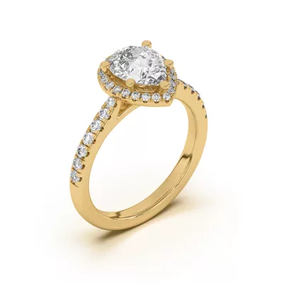 Estelle Classic Pavé Cathedral Halo Engagement Ring