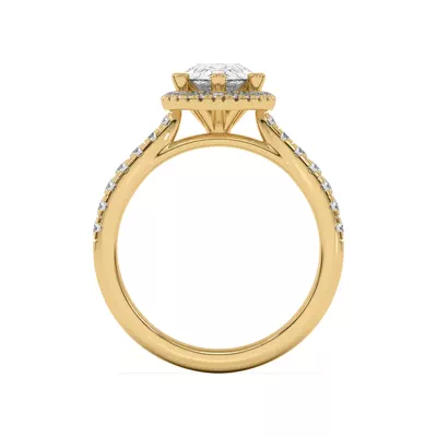 Estelle Classic Pavé Cathedral Halo Engagement Ring