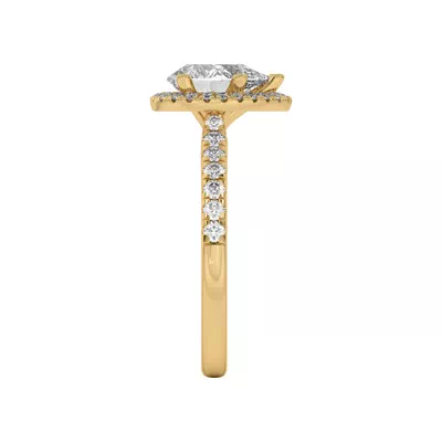 Estelle Classic Pavé Cathedral Halo Engagement Ring