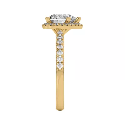 Estelle Classic Pavé Cathedral Halo Engagement Ring