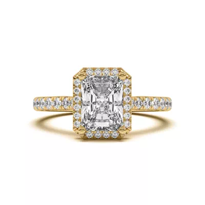 Estelle Classic Pavé Cathedral Halo Engagement Ring