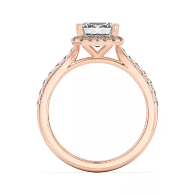 Estelle Classic Pavé Cathedral Halo Engagement Ring