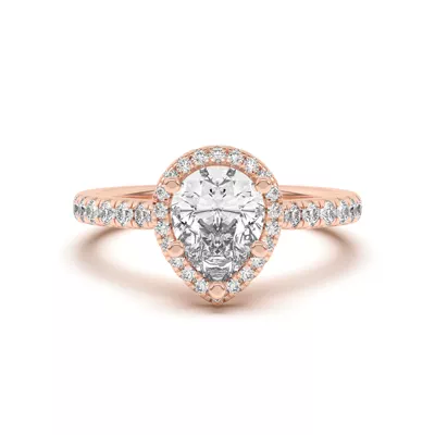 Estelle Classic Pavé Cathedral Halo Engagement Ring