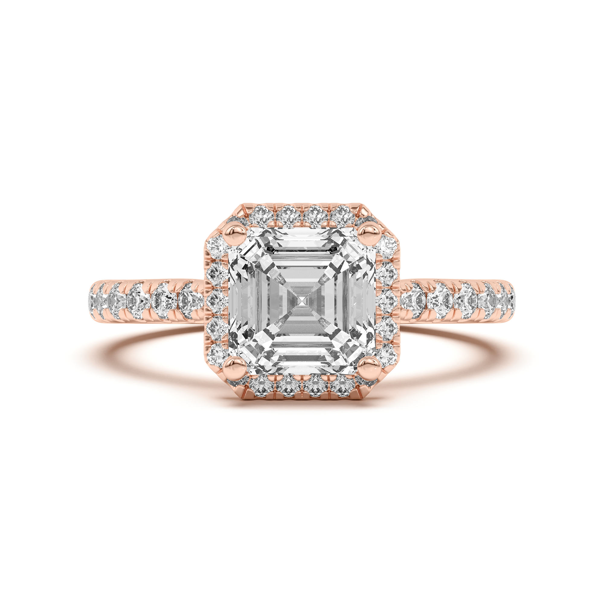 Estelle Classic Pavé Cathedral Halo Engagement Ring