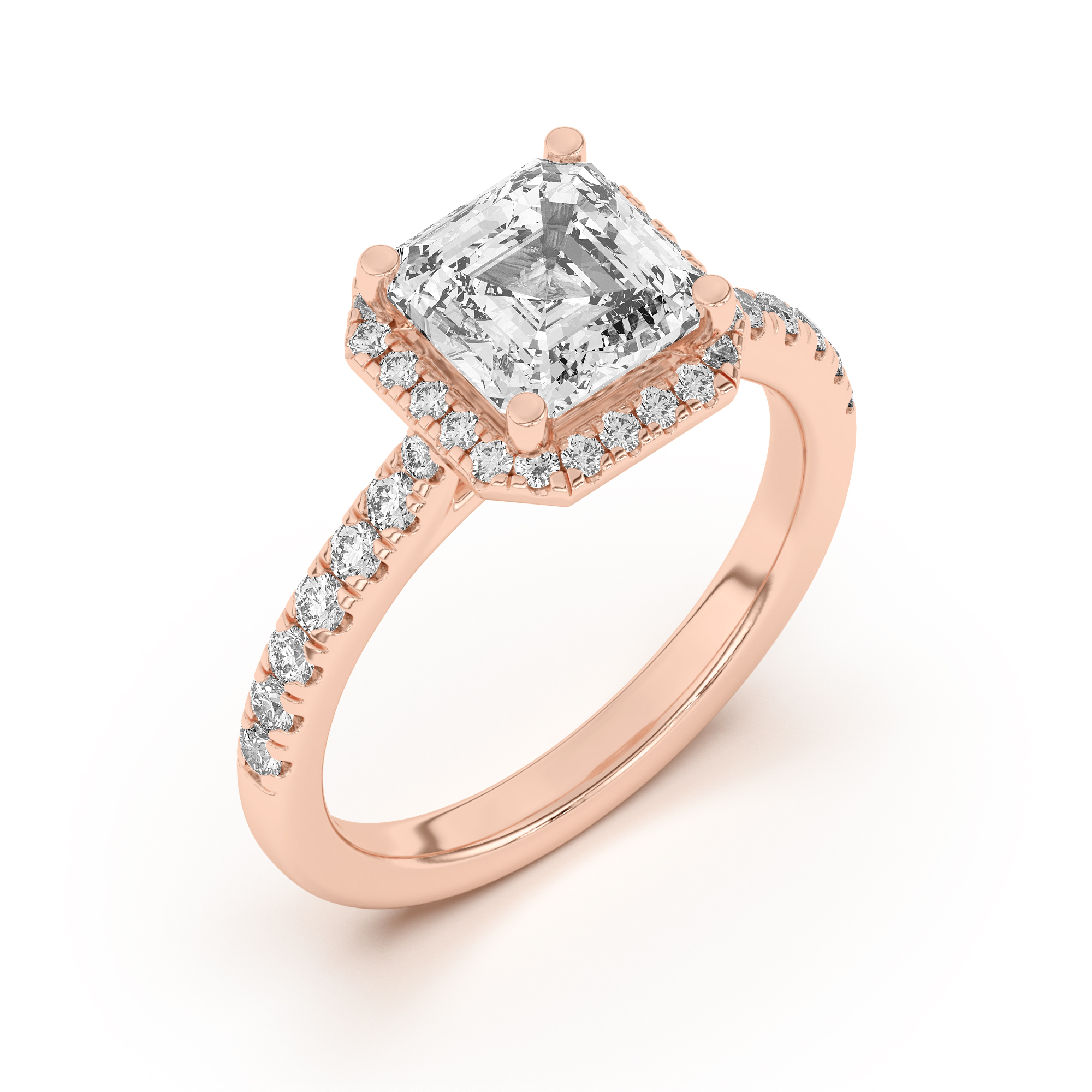 Estelle Classic Pavé Cathedral Halo Engagement Ring