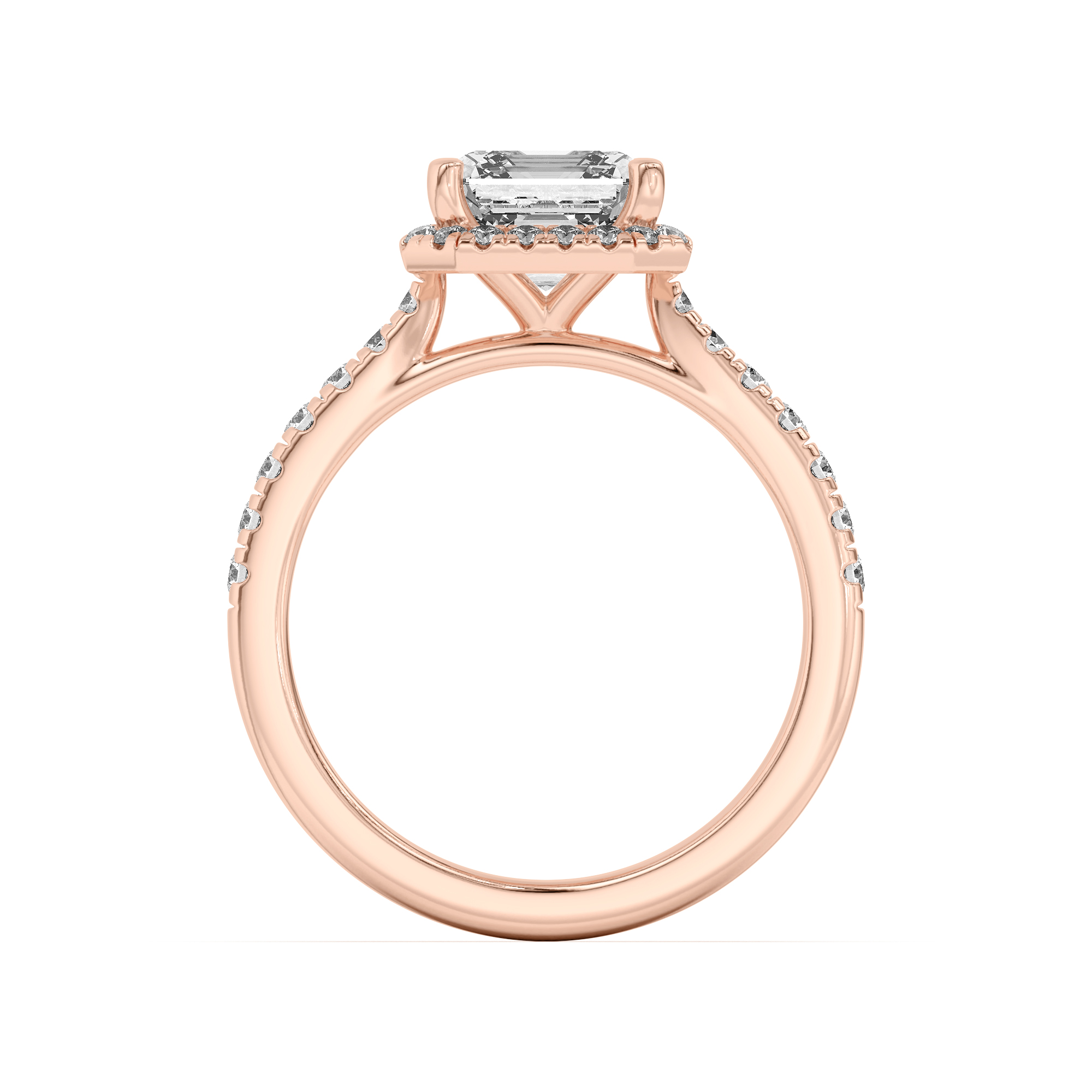 Estelle Classic Pavé Cathedral Halo Engagement Ring