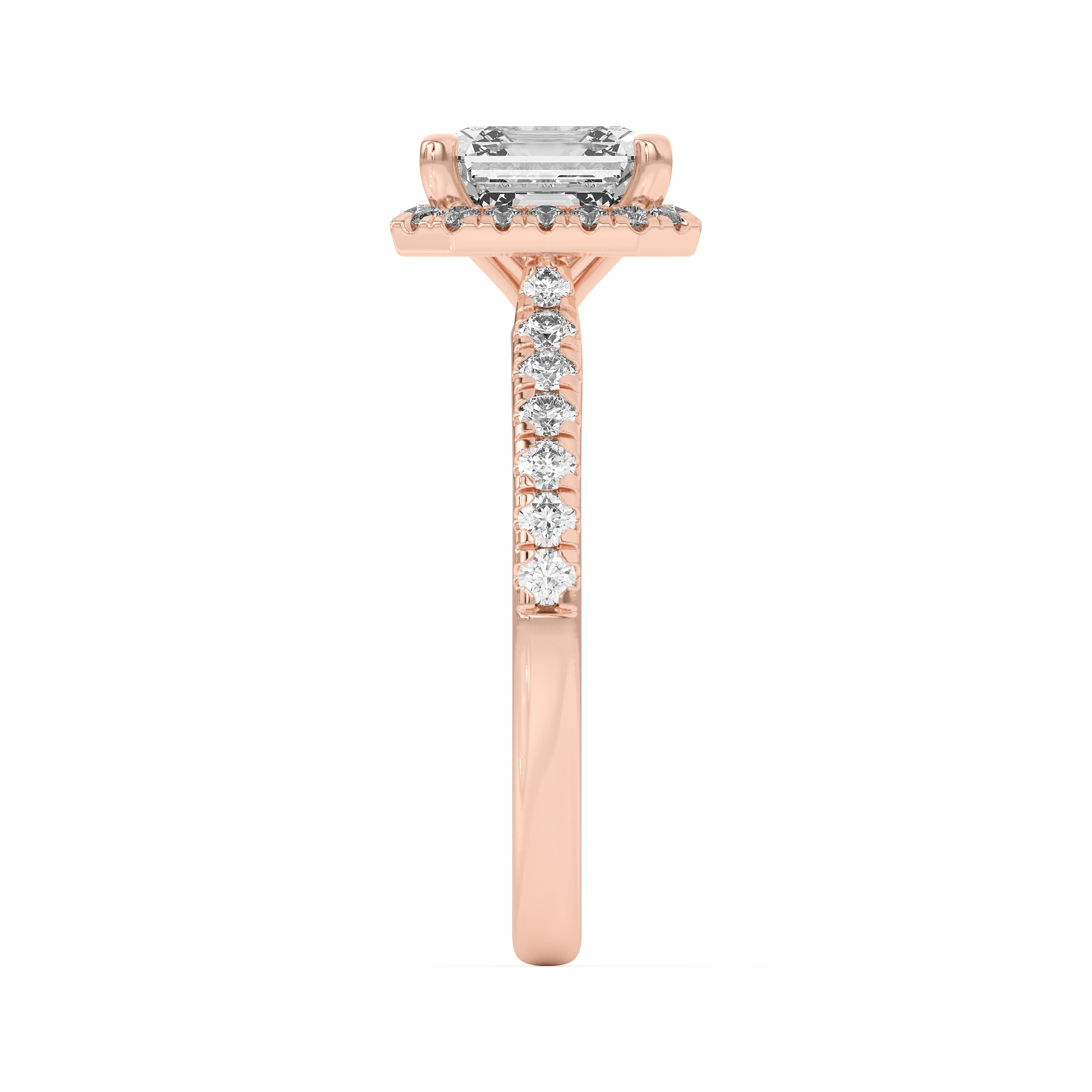 Estelle Classic Pavé Cathedral Halo Engagement Ring