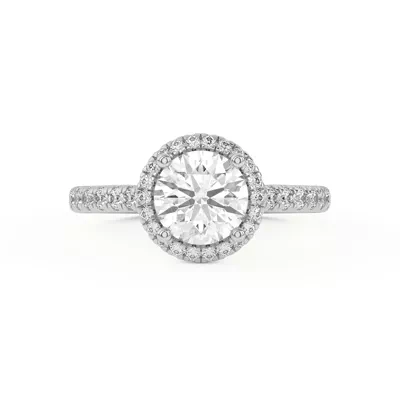 Estelle Classic Pavé Cathedral Halo Engagement Ring