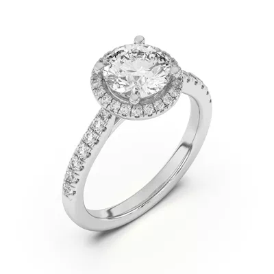 Estelle Classic Pavé Cathedral Halo Engagement Ring