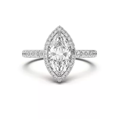 Estelle Classic Pavé Cathedral Halo Engagement Ring
