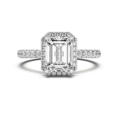 Estelle Classic Pavé Cathedral Halo Engagement Ring