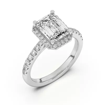 Estelle Classic Pavé Cathedral Halo Engagement Ring