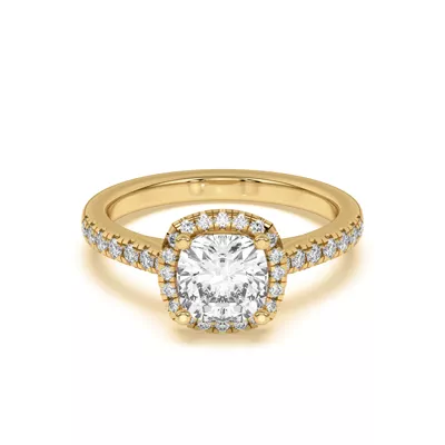Estelle Classic Pavé Cathedral Halo Engagement Ring