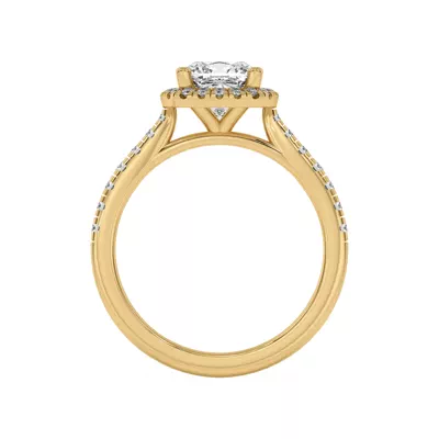 Estelle Classic Pavé Cathedral Halo Engagement Ring