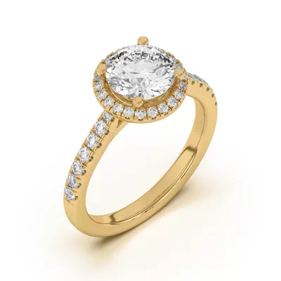 Estelle Classic Pavé Cathedral Halo Engagement Ring