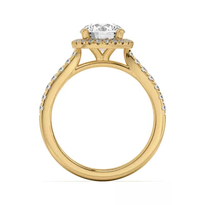 Estelle Classic Pavé Cathedral Halo Engagement Ring