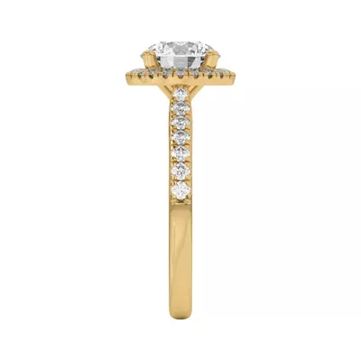 Estelle Classic Pavé Cathedral Halo Engagement Ring