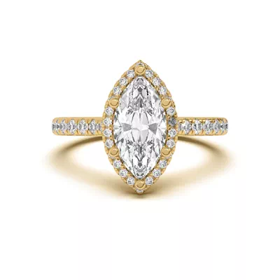 Estelle Classic Pavé Cathedral Halo Engagement Ring